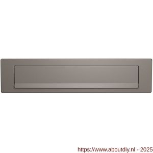 GPF Bouwbeslag Anastasius 9830.A3 briefplaat 340x77 mm met valklep 280x45 mm Mocca blend - A21009002 - afbeelding 1