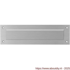 GPF Bouwbeslag RVS 9838.09 rVS mat geborsteld tochtklep rechthoekig 350x100x2,5 mm met vlakke naar binnenvallende klep RVS geborsteld - A21000218 - afbeelding 1