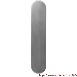 GPF Bouwbeslag RVS 9841.00 veiligheids binnenschild SKG*** 248x52x8 mm afgerond geheel blind RVS geborsteld - A21004803 - afbeelding 1