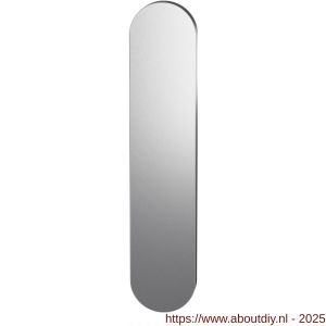 GPF Bouwbeslag RVS 9842.09 veiligheids buitenschild SKG*** 248x52x11 mm afgerond geheel blind RVS geborsteld - A21004805 - afbeelding 1
