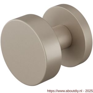 GPF Bouwbeslag Anastasius 9852.A3-00 S5 GPF9852.A3-00 vlakke knop S5 52x16 mm met wisselstift op rond rozet Mocca blend - A21016588 - afbeelding 1