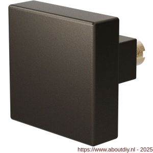 GPF Bouwbeslag Anastasius 9856.A1 S5 vierkante knop 53x53x16 mm voor veiligheids schilden vast met wisselstift Dark blend - A21012192 - afbeelding 1
