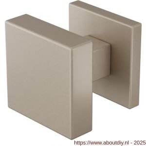 GPF Bouwbeslag Anastasius 9856.A3-02 S5 GPF9856.A3-02 vierkante knop S5 53x53x16 mm met wisselstift op vierkant rozet Mocca blend - A21016489 - afbeelding 1