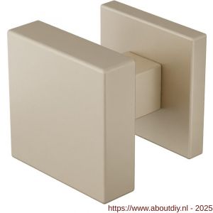 GPF Bouwbeslag Anastasius 9856.A4-02 S5 GPF9856.A4-02 vierkante knop S5 53x53x16 mm met wisselstift op vierkant rozet Champagne blend - A21016490 - afbeelding 1