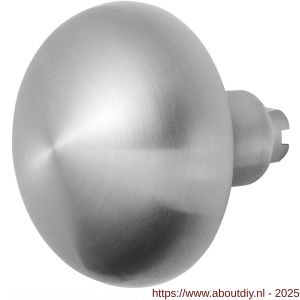 GPF Bouwbeslag RVS 9857.09 S4 Paddenstoel knop 65 mm voor veiligheids schilden vast met bout M10 RVS geborsteld - A21008925 - afbeelding 1