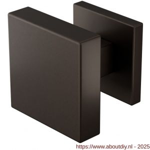 GPF Bouwbeslag Anastasius 9858.A1-02 S5 GPF9858.A1-02 vierkante knop S5 60x60x16 mm met wisselstift op vierkant rozet Dark blend - A21016494 - afbeelding 1