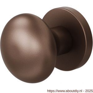 GPF Bouwbeslag Anastasius 9859.A2-00 S5 GPF9859.A2-00 Paddenstoel knop S5 52 mm met wisselstift op rond rozet Bronze blend - A21016498 - afbeelding 1