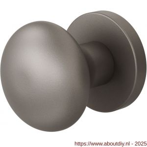 GPF Bouwbeslag Anastasius 9859.A3-00 S5 GPF9859.A3-00 Paddenstoel knop S5 52 mm met wisselstift op rond rozet Mocca blend - A21016596 - afbeelding 1