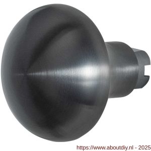 GPF Bouwbeslag PVD 9859.P1 S4 Paddenstoel knop 52 mm voor veiligheids schilden vast met bout M10 PVD antraciet - A21010515 - afbeelding 1