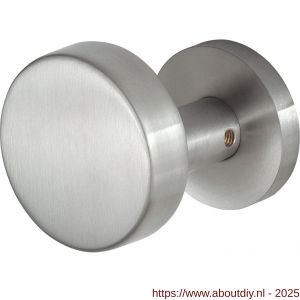 GPF Bouwbeslag RVS 9865.09-00 S1 GPF9865.09-00 RVS mat excentrische knop S1 60x16 mm draaibaar met rond rozet RVS geborsteld - A21014065 - afbeelding 1