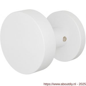 GPF Bouwbeslag ZwartWit 9865.62-00 S1 GPF9865.62-00 excentrische knop S1 60x16 mm draaibaar met rond rozet wit - A21016634 - afbeelding 1