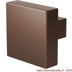 GPF Bouwbeslag Anastasius 9948.A2 S1 vierkante knop 53x53x16 mm draaibaar met krukstift Bronze blend - A21011044 - afbeelding 1