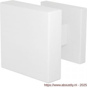 GPF Bouwbeslag ZwartWit 9950.62-02L S1 GPF9950.62-02L vierkante knop S1 60x60x16 mm draaibaar met vierkant rozet linkswijzend wit - A21016611 - afbeelding 1
