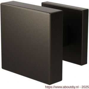 GPF Bouwbeslag Anastasius 9950.A1-02R S1 GPF9950.A1-02R vierkante knop S1 60x60x16 mm draaibaar met vierkant rozet rechtswijzend Dark blend - A21016614 - afbeelding 1