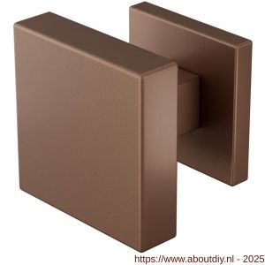 GPF Bouwbeslag Anastasius 9950.A2-02L S1 GPF9950.A2-02L vierkante knop S1 60x60x16 mm draaibaar met vierkant rozet linkswijzend Bronze blend - A21016615 - afbeelding 1
