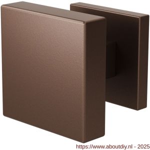 GPF Bouwbeslag Anastasius 9950.A2-02R S1 GPF9950.A2-02R vierkante knop S1 60x60x16 mm draaibaar met vierkant rozet rechtswijzend Bronze blend - A21016616 - afbeelding 1