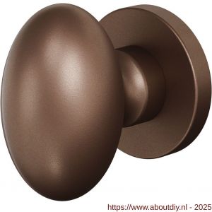 GPF Bouwbeslag Anastasius 9951.A2-00 S1 GPF9951.A2-00 Ei-knop S1 62 mm draaibaar met ronde rozet Bronze blend - A21016623 - afbeelding 1