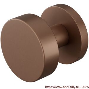 GPF Bouwbeslag Anastasius 9952.A2-00 S1 GPF9952.A2-00 vlakke knop S1 52x16 mm draaibaar met ronde rozet Bronze blend - A21016628 - afbeelding 1