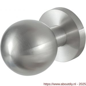 GPF Bouwbeslag RVS 9954.09-00 S1 GPF9954.09-00 kogelknop S1 50 mm draaibaar met ronde rozet RVS geborsteld - A21014079 - afbeelding 1