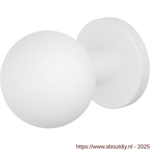 GPF Bouwbeslag ZwartWit 9954.62-00 S1 GPF9954.62-00 kogelknop S1 50 mm draaibaar met ronde rozet wit - A21016631 - afbeelding 1