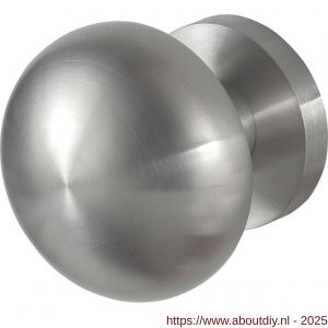 GPF Bouwbeslag RVS 9957.09-00 S1 GPF9957.09-00 RVS Paddenstoel knop S1 65 mm draaibaar met rond rozet RVS geborsteld - A21014081 - afbeelding 1