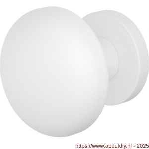 GPF Bouwbeslag ZwartWit 9957.62-00 S1 GPF9957.62-00 Paddenstoel knop S1 65 mm draaibaar met rond rozet wit - A21016649 - afbeelding 1