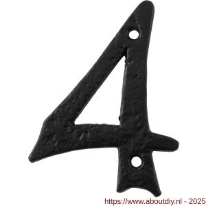 Kirkpatrick KP1978 huisnummer 4 101 mm smeedijzer zwart - A21003469 - afbeelding 1