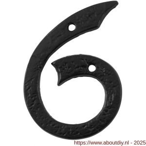 Kirkpatrick KP1978 huisnummer 6 101 mm smeedijzer zwart - A21003478 - afbeelding 1