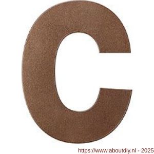 GPF Bouwbeslag Anastasius 9800.A2.0116-c letter C 116 mm Bronze blend - A21010902 - afbeelding 1