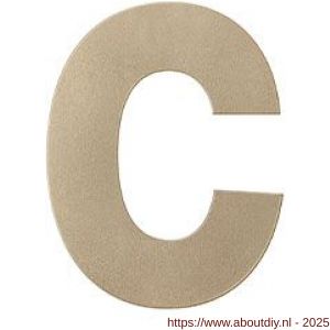 GPF Bouwbeslag Anastasius 9800.A4.0116-c letter C 116 mm Champagne blend - A21010990 - afbeelding 1