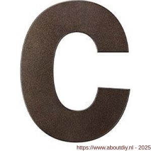 GPF Bouwbeslag Anastasius 9800.A1.0116-c letter C 116 mm Dark blend - A21010858 - afbeelding 1