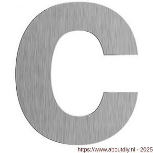 GPF Bouwbeslag RVS 9800.09.0116-c letter C 116 mm RVS geborsteld - A21010726 - afbeelding 1