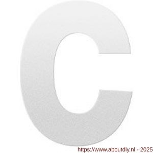 GPF Bouwbeslag ZwartWit 9800.62.0116-c letter C 116 mm wit - A21010814 - afbeelding 1