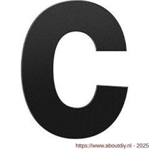 GPF Bouwbeslag ZwartWit 9800.61.0116-c letter C 116 mm zwart - A21010770 - afbeelding 1