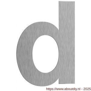 GPF Bouwbeslag RVS 9800.09.0156-d letter D 156 mm RVS geborsteld - A21010738 - afbeelding 1