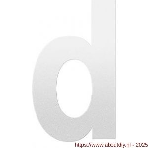 GPF Bouwbeslag ZwartWit 9800.62.0156-d letter D 156 mm wit - A21010826 - afbeelding 1