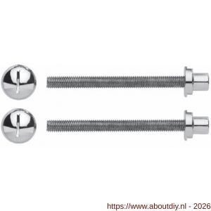 Mandelli1953 Kit 2 bevestiging enkelzijdig door deur chroom - A21019925 - afbeelding 1