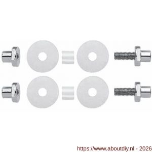 Mandelli1953 Kit 7 bevestiging dubbelzijdig door deur voor glazen deuren - A21019930 - afbeelding 1