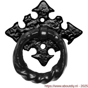 Kirkpatrick KP0997 ladering 40 mm op rozet 55 mm smeedijzer zwart - A21005316 - afbeelding 1