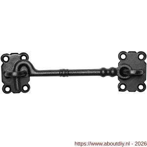 Kirkpatrick KP1011 kajuithaak met decorringen 102 mm smeedijzer zwart - A21000008 - afbeelding 1