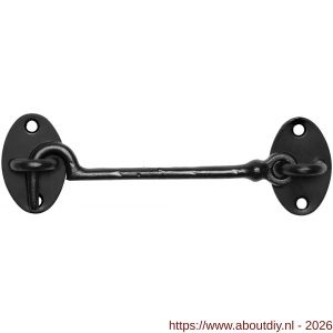 Kirkpatrick KP1637 kajuithaak 76 mm smeedijzer zwart - A21000014 - afbeelding 1