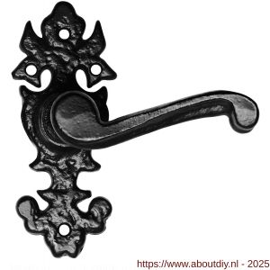Kirkpatrick KP2434 deurkruk op rozet 135x55 mm smeedijzer zwart - A21002883 - afbeelding 1