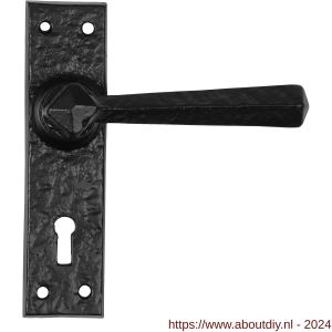 Kirkpatrick KP2445 PC55 deurkruk op schild 152x38 mm PC55 smeedijzer zwart - A21002912 - afbeelding 1