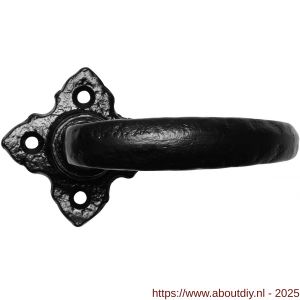 Kirkpatrick KP2471 deurkruk op rozet 50x50 mm smeedijzer zwart - A21002931 - afbeelding 1