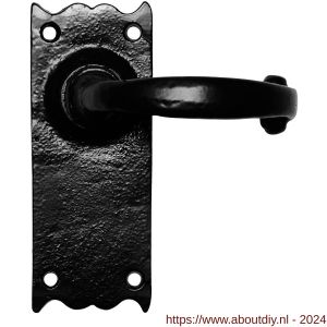 Kirkpatrick KP2519 deurkruk op schild 127x50 blind smeedijzer zwart - A21002939 - afbeelding 1