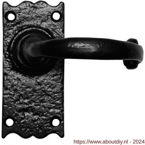 Kirkpatrick KP2520 deurkruk op schild 108x50 mm blind smeedijzer zwart - A21002940 - afbeelding 1