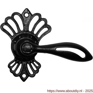 Kirkpatrick KP2565 deurkruk op rozet 102x70 mm smeedijzer zwart - A21002943 - afbeelding 1
