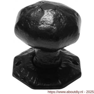 Kirkpatrick KP3056 knopkruk 55 mm op rozet 58 mm vast smeedijzer zwart - A21003057 - afbeelding 1