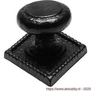 Kirkpatrick KP3072 voordeurknop 82 mm ruit op rozet 171x120 mm smeedijzer zwart - A21000353 - afbeelding 1