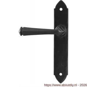 Kirkpatrick KP6052L PC55 deurkruk gatdeel op schild 245x40 mm PC55 linkswijzend smeedijzer zwart - A21006048 - afbeelding 1